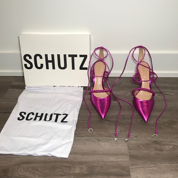 Pink Metallic Pointed Toe Heels - SCHUTZ - Picture 2 of 5